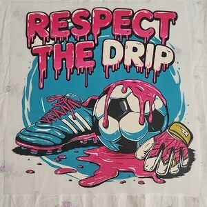 Ready To Press Heat Transfer with Soccer Design